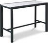 Nizuc White manufactured wood Outdoor Patio Aluminum Rectangle Bar Table