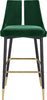 Sleek Green Velvet Stool