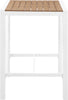Nizuc Brown manufactured wood Outdoor Patio Aluminum Square Bar Table