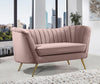 Margo Pink Velvet Loveseat
