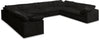 Cozy Black Velvet Cloud Modular Sectional