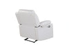 U6026 Blanche White Glider Recliner with LED