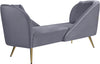 Nolan Grey Velvet Chaise