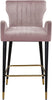 Luxe Pink Velvet Stool