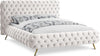 Delano Cream Velvet Queen Bed