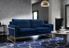 Mila Navy Velvet Sofa