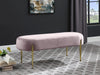 Gia Pink Velvet Bench