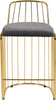Gio Grey Velvet Stool