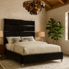 Zuma Black Velvet Queen Bed