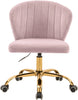 Finley Pink Velvet Office Chair