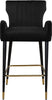 Luxe Black Velvet Stool