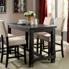 Sania 5 Pc Counter Ht Table Set Black