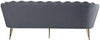 Gardenia Grey Velvet Sofa