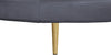 Circlet Grey Velvet Round Sofa Settee