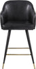 Barbosa Black Faux Leather Counter/Bar Stool