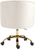 Arden Cream Velvet Office Chair