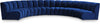 Infinity Navy Velvet 6pc. Modular Sectional