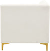 Alina Cream Velvet Corner Chair