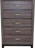 Galaxy Home Hudson 5 Drawer Chest in Foil Grey GHF-808857594679