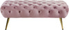 Amara Pink Velvet Bench