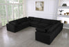 Serene Black Linen Fabric Deluxe Cloud Modular Sectional