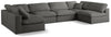 Plush Grey Velvet Standard Cloud Modular Sectional