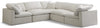 Plush Cream Velvet Standard Cloud Modular Sectional