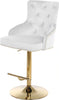 Claude White Velvet Adjustable Stool