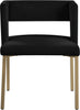 Caleb Black Velvet Dining Chair