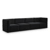 Quincy Black Velvet Modular Sofa