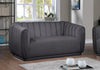 Dixie Grey Velvet Loveseat