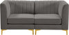 Alina Grey Velvet Modular Sofa