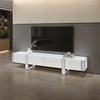 Larvik TV Stand White w/ Silver Frame