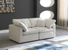 Plush Cream Velvet Standard Cloud Modular Sofa