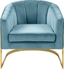 Carter Aqua Velvet Accent Chair