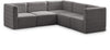 Quincy Grey Velvet Modular Sectional
