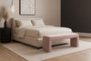Minimalist Pink Velvet Bench