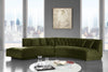 Kenzi Olive Velvet 2pc. Sectional