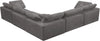 Cozy Grey Velvet Cloud Modular Sectional