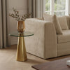 Glassimo Brushed Gold End Table