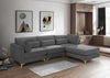 Julia Grey Velvet Modular Sectional (4 Boxes)