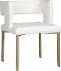 Caleb White Faux Leather Dining Chair