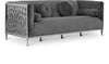 Opal Grey Velvet Sofa