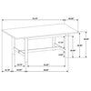 Crestmore 71-inch Rectangular Wood Dining Table Walnut