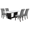 Sherry Rectangular Marble Top Dining Table set