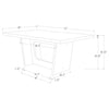 Sherry Rectangular Marble Top Dining Table set
