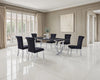 Horley 80" Dining Table, Silver Frame