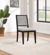 Elodie Upholstered Padded Seat Dining Side Chair Dove Grey and Black (Set of 2) image