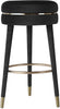 Coral Black Velvet Bar Stool