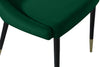 Sleek Green Velvet Dining Chair
